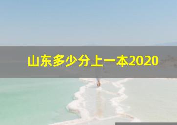 山东多少分上一本2020