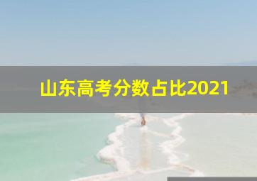 山东高考分数占比2021