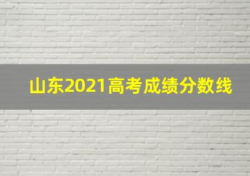 山东2021高考成绩分数线