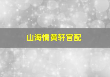 山海情黄轩官配