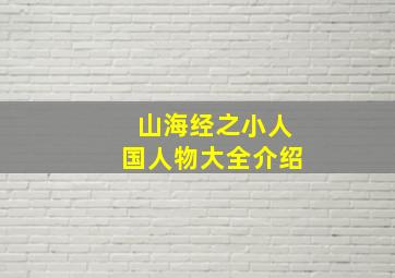 山海经之小人国人物大全介绍