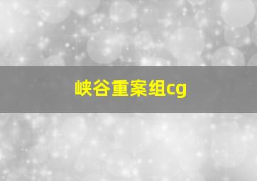 峡谷重案组cg