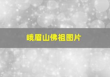 峨眉山佛祖图片