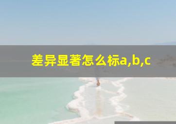 差异显著怎么标a,b,c