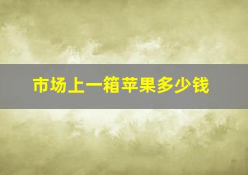 市场上一箱苹果多少钱