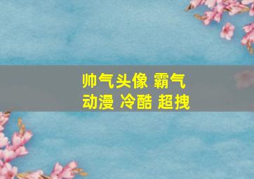 帅气头像 霸气 动漫 冷酷 超拽