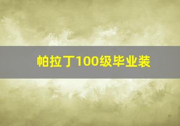 帕拉丁100级毕业装