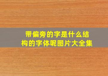 带偏旁的字是什么结构的字体呢图片大全集