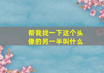 帮我找一下这个头像的另一半叫什么