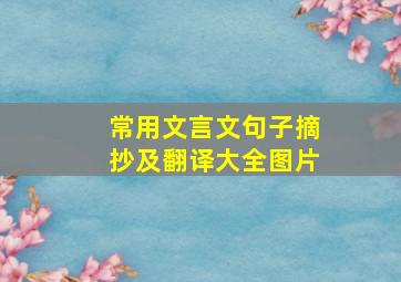 常用文言文句子摘抄及翻译大全图片