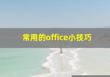 常用的office小技巧