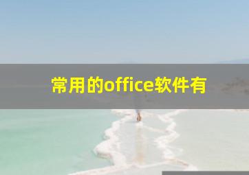 常用的office软件有