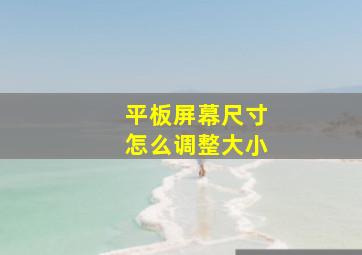 平板屏幕尺寸怎么调整大小