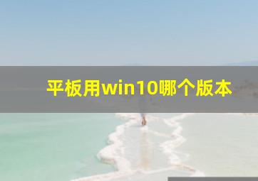 平板用win10哪个版本