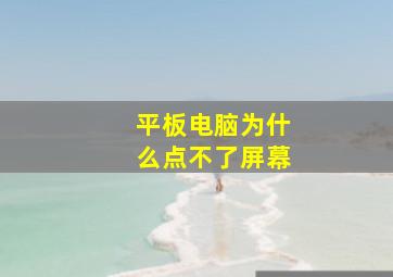 平板电脑为什么点不了屏幕