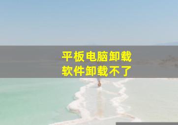 平板电脑卸载软件卸载不了