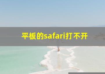 平板的safari打不开