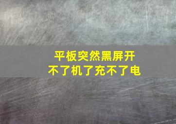 平板突然黑屏开不了机了充不了电