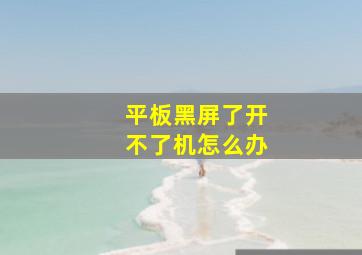 平板黑屏了开不了机怎么办