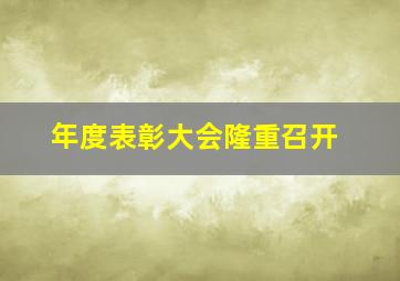 年度表彰大会隆重召开