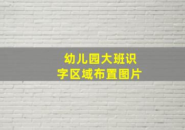 幼儿园大班识字区域布置图片