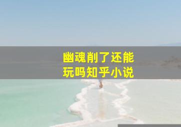 幽魂削了还能玩吗知乎小说