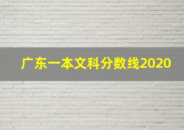 广东一本文科分数线2020