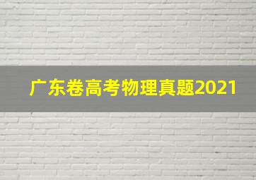 广东卷高考物理真题2021