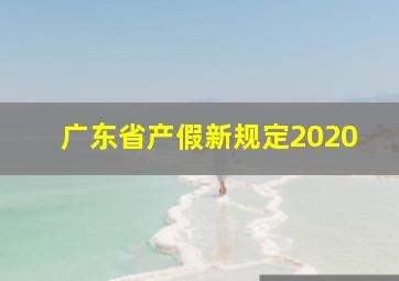 广东省产假新规定2020