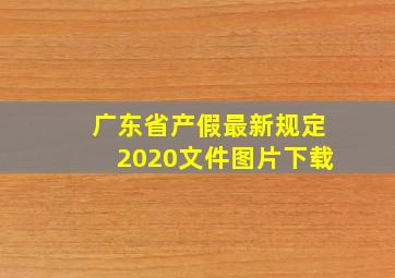 广东省产假最新规定2020文件图片下载