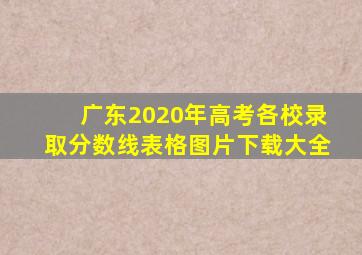 广东2020年高考各校录取分数线表格图片下载大全