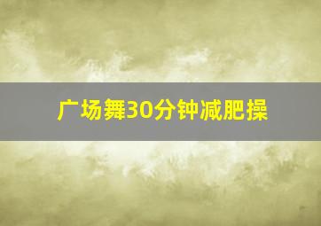 广场舞30分钟减肥操