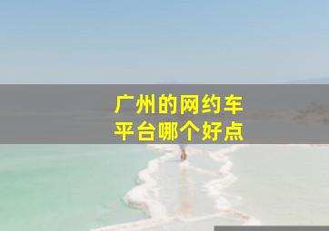 广州的网约车平台哪个好点