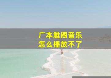 广本雅阁音乐怎么播放不了