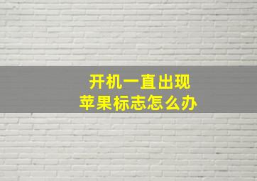 开机一直出现苹果标志怎么办