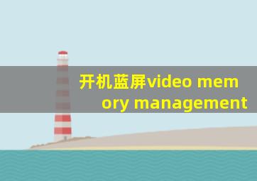 开机蓝屏video memory management