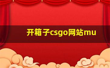 开箱子csgo网站mu