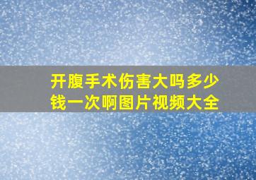 开腹手术伤害大吗多少钱一次啊图片视频大全