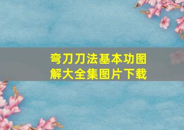 弯刀刀法基本功图解大全集图片下载