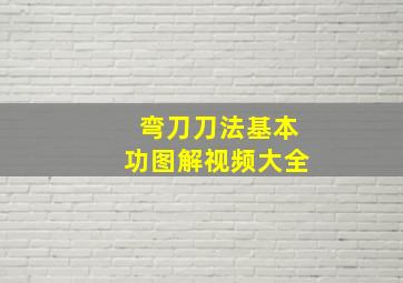 弯刀刀法基本功图解视频大全