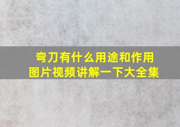 弯刀有什么用途和作用图片视频讲解一下大全集