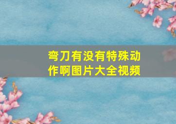 弯刀有没有特殊动作啊图片大全视频