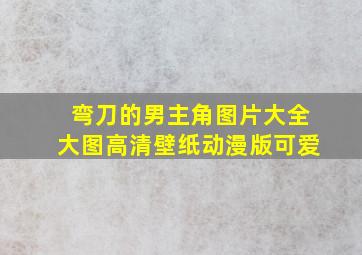 弯刀的男主角图片大全大图高清壁纸动漫版可爱