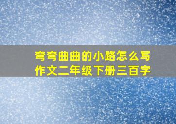 弯弯曲曲的小路怎么写作文二年级下册三百字