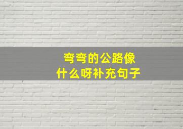 弯弯的公路像什么呀补充句子