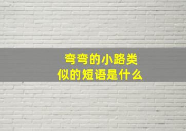 弯弯的小路类似的短语是什么