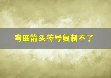 弯曲箭头符号复制不了