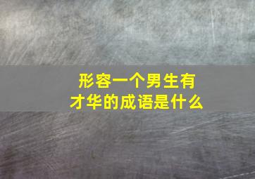 形容一个男生有才华的成语是什么