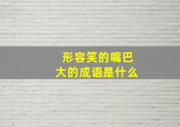 形容笑的嘴巴大的成语是什么