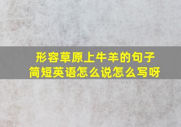 形容草原上牛羊的句子简短英语怎么说怎么写呀